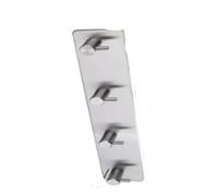 WKYJTDBPV Stainless Steel 3M Self-Adhesive Hook, Wall Door Hook, Robe, Tea Towel(Silver-4Hook)