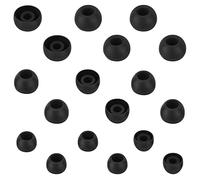 WKYMY Silicone Earbud Tips Replacement Ear Tips for in- Ear Headphones Rubber Tips Ear Buds Replacement Earbuds Tips 9 Pairs S M L, Black