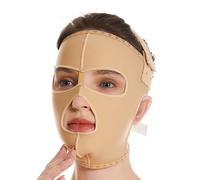 WKZSXXMJ Full Face Lift Neck and Chin Cover Wrap Bandage Facelift Post Surgical Facelift Compression Garment Double Chin V-Line Slimmer Strap(L)