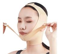 WKZSXXMJ Post Surgical Facelift Wrap Lipo Compression Neck and Chin Strap V-Shaped Face Slimmer Jowl Tightening Lifting Belt(M)
