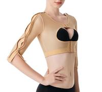 WKZSXXMJ Women Faja Post Surgery Slimming Compression Zipper Sleeves Arm Lipo Front Closure Posture Corrector Shaper Garments(Skin,M)