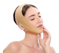WKZSXXMJ Womens Face Toning Belt Chin Strap Support Band Double Chin After Lipo Compression Garment Wrap Facial Slimmer(L)