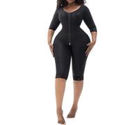 WKZSXXMJ Women's Stage 1 Full Body Shapewear Bodysuit After Liposuction Surgery Compression Garments Tummytucks Faja Reductora(Black,L)
