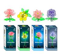 WL Blooming Blocks Buildable Flowers Build Your Own Bouquet - 105 Pieces 26cm - Pack of 4 - Set 1