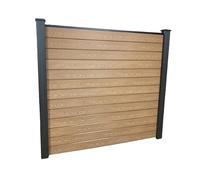 WL Composites Versatile Composite Fence Panels for Garden and Driveways- Various Heights and Colours (4ft, 5ft, 6ft), Fence Post and Panels for Garden (One Post) (5ft, Golden Oak)