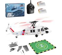 WL K270 UH-60L BlackHawkk RC Helicopter with 6-Axis Gyro, 2.4G 4CH Remote Control Helicopter with Brushless Motor, Barometric Altitude Hold & Optical Flow Positioning (L/R Dual Throttle)