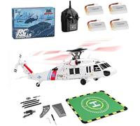 WL K270 UH-60L BlackHawkk RC Helicopter with 6-Axis Gyro, 2.4G 4CH Remote Control Helicopter with Brushless Motor, Barometric Altitude Hold & Optical Flow Positioning (L/R Dual Throttle)