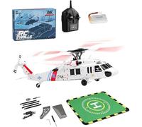 WL K270 UH-60L BlackHawkk RC Helicopter with 6-Axis Gyro, 2.4G 4CH Remote Control Helicopter with Brushless Motor, Barometric Altitude Hold & Optical Flow Positioning (L/R Dual Throttle)