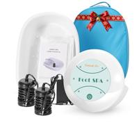 WL VnioLife Ionic Foot Bath Detox Machine with Bag, Portable Detox Foot Spa System, Ion Cleanse Detox Set for Home Beauty Salon Spa Use with Replacement Arrays, 100 Liners