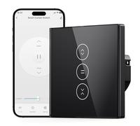 WLAN Roller Shutter Switch Surface-Mounted, 85 x 85 mm Smart Home Roller Shutter Control Compatible with Alexa/Google/Siri, Blinds Switch Timer with Tuya & Smart Life, Requires Zero Conductor, Gifts