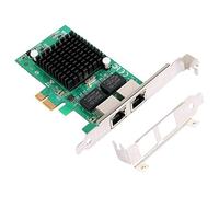 Wlauqueta 10/100/1000Mbps Gigabit Ethernet Pci-E Network Regulator Card, 2 Port Pcie Server Network Interface Card Dual Rj45 X2 LAN Adapter Converter