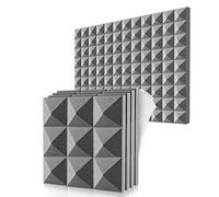 Wlauqueta 12 Packs Acoustic Foam Panels, Self-Adhesive Soundproof Foam Panels for , Music Studio, Bedroom, Home, 5 x 30 x 30 cm