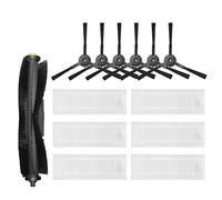 Wlauqueta 13 Pieces Series Roller Brush Filter Side Brush Replacement Parts for Qihoo 360 S10 X100 Max Robot Vacuum Cleaner
