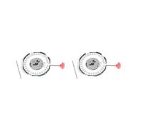 Wlauqueta 2 x 2115 Movement with Handle + Battery 2035 Replacement for the Movement of Electronic Quartz Watch with Three Points with Single Calendar, Silver