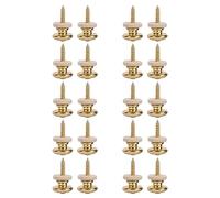 Wlauqueta 20 Pieces Series Wool Copper Guitar Lock Strap Lock Pegs Pins Mushroom Shape End Button for Acoustic Classical Electric Guitar Ukulele Gold