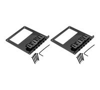 Wlauqueta 2x 6 Saddle TV Bridge Humbucker TL Guitar Bridge for Guitar Black