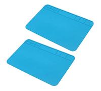 Wlauqueta 2X Heat Repair Mat Silicone Insulation Solder Repair Mat for Portable PCB BGA Soldering Iron Repair Pad