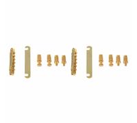 Wlauqueta 2X One Set Guitar String Plates Gold Guitar String Accessories Abr-1 Bridge Tune-O-E Tailpiece for Guitar and