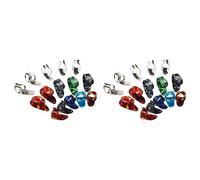 Wlauqueta 30pcs for Guitar Humb Finger Picks Metal + Plastic