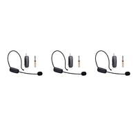Wlauqueta 3X New Microphone UHF Free Portable 2 in 1 Volume Amplifier Microphone Professional Headset for Speech Teaching