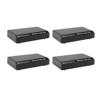 Wlauqueta 4 x 8 Port 6 + 2 POE Switch Injector Power Supply over Ethernet RJ45 without AC Adapter 10/100 Network System for Cameras