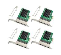 Wlauqueta 4X RJ-45 4 Port Gigabit Network Card Interface PCI-E X1 Ethernet Server Adapter