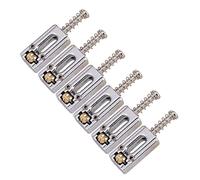 Wlauqueta 6 Pieces Metal Guitar Bridge Saddle Ball Roller Strings Tremolo Bridge Saddle for Electric Guitar Parts, Silver