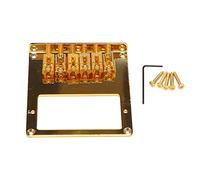 Wlauqueta 6 Roller Saddle 6 String Humbucker Guitar Bridge for Tele Guitar (Gold)