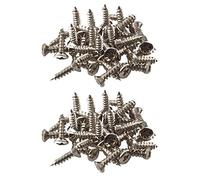 Wlauqueta 60pcs Pickguard Screws for / Electric Guitar Silver