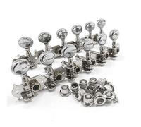Wlauqueta 6L 6R Tuning Pegs Tuning Machine Heads String Tuners for 12 Strings Acoustic Guitar Accessories Part Silver