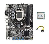 Wlauqueta B75 ETH Mining Motherboard 8XPCIE Adapter USB + G630 CPU + 6Pin to Dual 8Pin Cable LGA1155 MSATA B75 USB Miner Motherboard