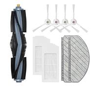 Wlauqueta For Deebot T10 Plus Robot Vacuum Cleaner Main Brush Side Brush HEPA Filter Cloth