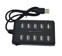 Wlauqueta High Speed Extension Cable 10 Ports USB 2.0 Hub Adapter for PCB Interface Peripheral Laptop