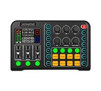 Wlauqueta M6 Live Sound Card External Audio Mixer Mobile Phone Voice Changer Mixer Mixer Microphone Support 48V