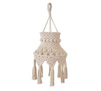 Wlauqueta Macrame Lamp Shade Boho Hanging Pendant Light Cover, Chandelier Shade for Bedroom Living Room Nursery Dorm Home Decor