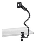 Wlauqueta Microphone Stand Flexible Gooseneck Desk Clamp Holder Microphone Arm Recording Device for Meeting Lecture Podcast