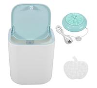 Wlauqueta Mini Portable Electric Washing Machine USB Underwear Cleaning Machine Socks Clothes Washing Machine Compact-Blue