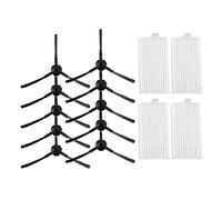 Wlauqueta Pack of 10 side brushes + 4 filter HEPA for Briciola 2711 2712 2713 2717 2717 Robot cleaner parts accessories