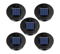 Wlauqueta Pack of 5 Replacement Solar Light Parts (Upper Size 2.76 Inch, Lower Size 2.36 Inches), 7 Warm White Waterproof LED Lights