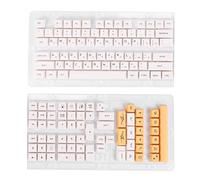 Wlauqueta PBT Honey Milk Keycap XDA Keycap Russian Custom High Profile for Mechanical Keyboard for Cherry MX Switch