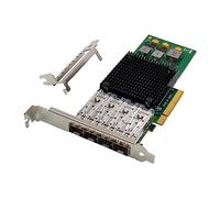 Wlauqueta PClE X8 BCM57840 4 Port Server Network Card 10G + Fiber Network Card PCI- Ethernet Network Card