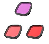 Wlauqueta Set of 3 Waterproof Lens Filters for 9 Diving Case Black
