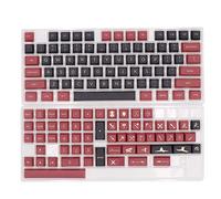 Wlauqueta Theme Red Warrior Five Sides Fonts Sublimation Ethereal Dye PBT Key for for Mechanical USB Wired 135 Keys for