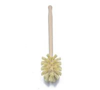 Wlauqueta Toilet Brush, Beech Wood Toilet Brush, Solid Bristles with 360° Cleaning