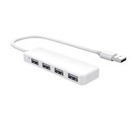 Wlauqueta Ultra Slim USB Hub 4 Ports USB 2.0 Hub White