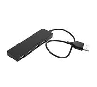 Wlauqueta Ultra Thin USB Hub 4 Ports USB 2.0 Hub Black