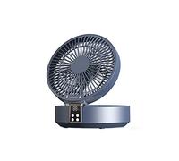 Wlauqueta Wireless Remote Control Air Flow Cooling Fan with LED Light Electric Wall Fan Folding Desk Fan Blue