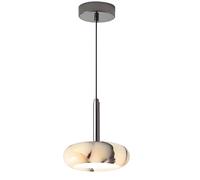 WLBHWL Japanese Style Wabi Sabi LED Pendant Light with Remote Control Nordic Marble Chandeliers Natural Stone Shade Simple Hanging Light Fixture for Dining Room Bedside Kitchen Island Hallway