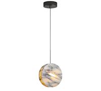 WLBHWL Japanese Style Wabi Sabi Pendant Light Nordic Marble Round Chandeliers Natural Stone Shade Simple Hanging Ceiling Lighting Fixture for Dining Room Bedside Kitchen Island Hallway