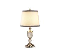WLBHWL Lamps For Bedrooms, Modern Crystal Bedside Table Lamp With Fabric Lampshade, Nightstand Desk Lamps For Reading Living Room Office
